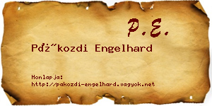 Pákozdi Engelhard névjegykártya
